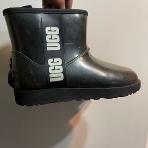 Black Ugg rain boots